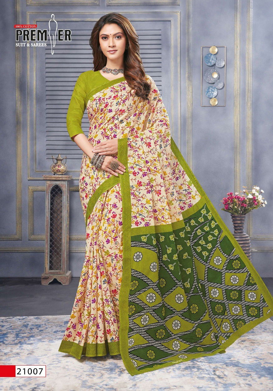 Saravani Vol 21 By Premier Cotton Printed Sarees Wholesale Shop In Surat